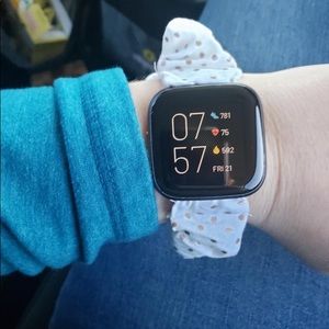 Handmade Champagne Dots Smart Watch Scrunchie